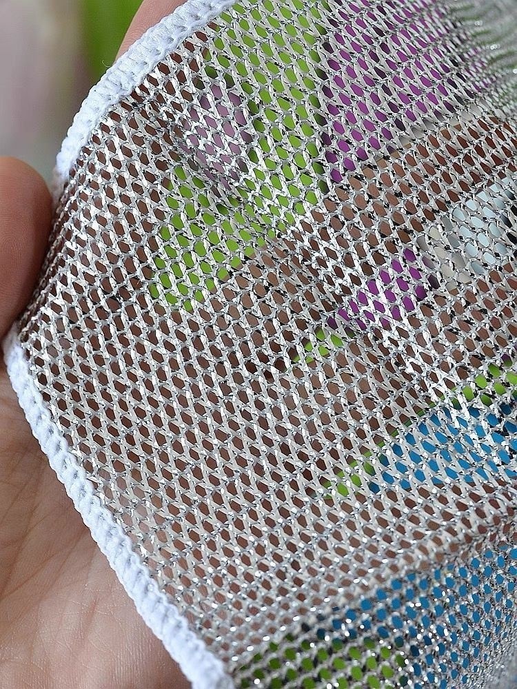不沾油抹布 多功能抹布 金屬絲清潔佈 網格抹佈 金屬絲百潔布 速幹抹布 多用途抹布 刷鍋碗布 替代鋼絲球 清潔鍋刷 鐵刷 | 蝦皮購物