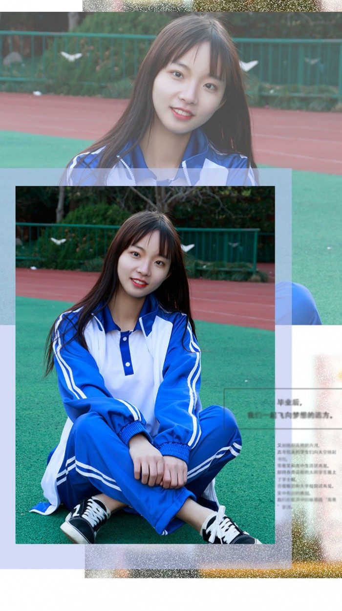2024新款💝匆匆那年校服3件套中學生網紅衕款藍白校服套裝運動會開幕式服裝 2TUM | 蝦皮購物