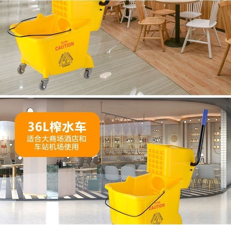 拖把桶 拖地桶 大闆拖 商用拖把 拖把水桶組 洗脫拖 榨水車 墩佈桶 柞水車 商用 酒店大堂 保潔 商用手壓旋轉拖把組白 | 蝦皮購物