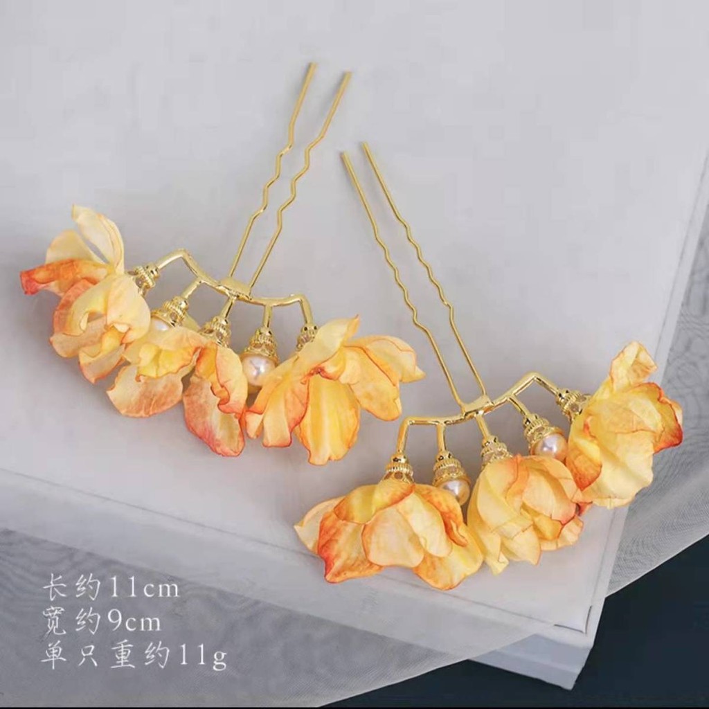 漢服絹花髮飾 花朵珍珠排簪 古風髮排釵子簪子 複古髮排髮釵 明製配飾 古裝簪子【沐顔醬賣場】 | 蝦皮購物
