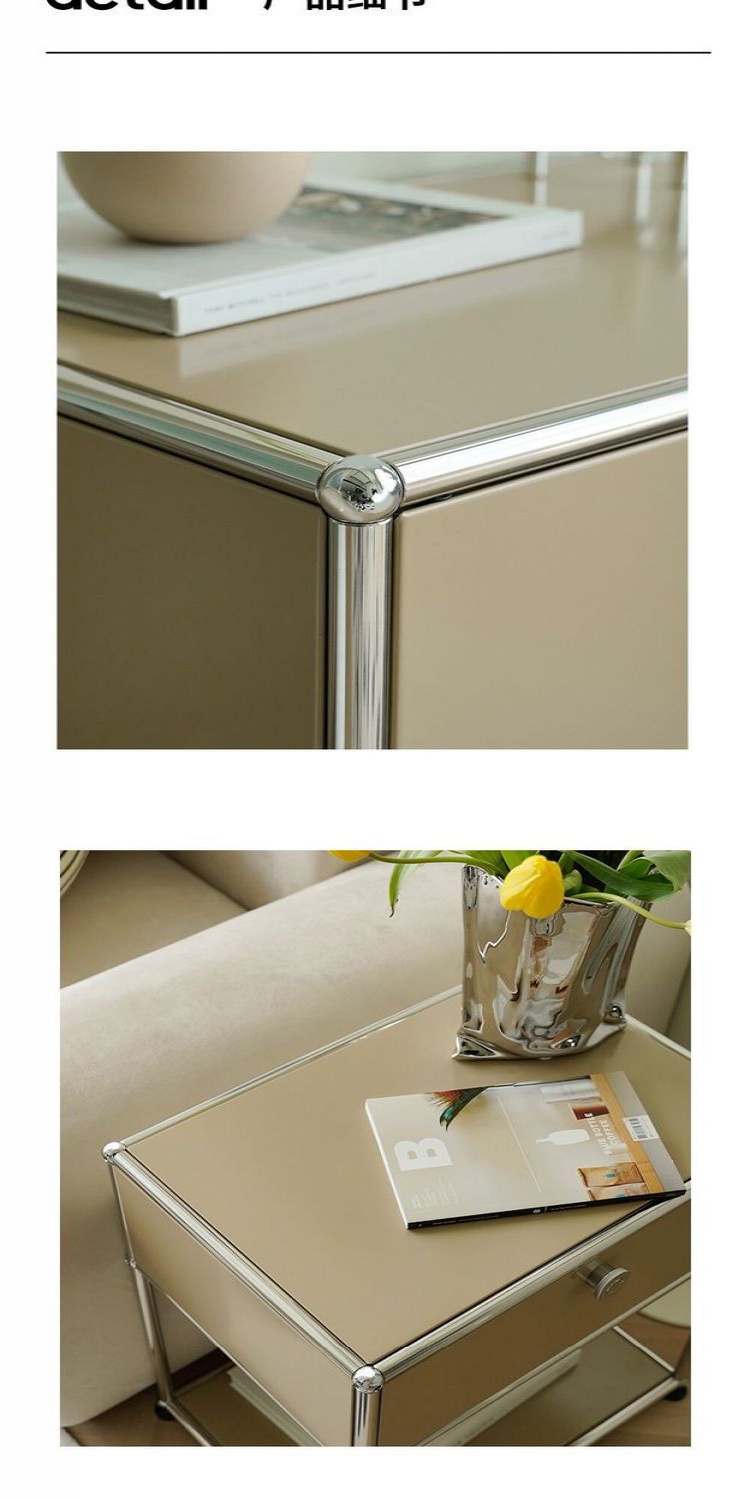 🔥 免郵💯熱銷🔥不銹鋼中古床頭櫃USM臥室現代簡約置物架ins模塊收納電視邊櫃整裝實用 | 蝦皮購物