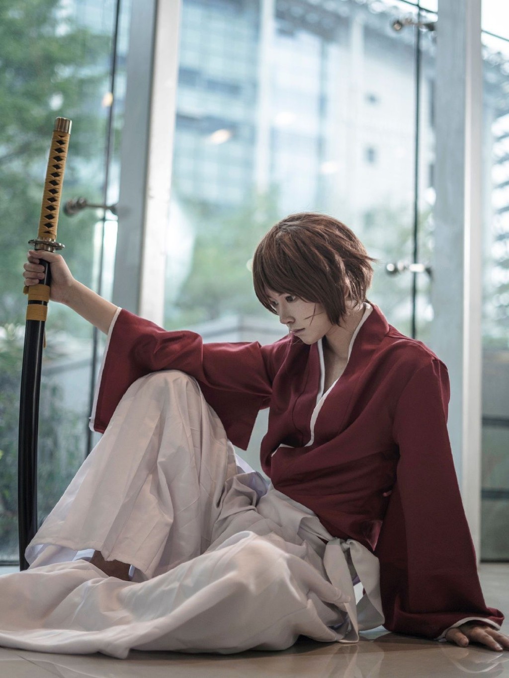 新品-浪客劍心cos服 緋村劍心拔刀齋和服劍道褲 cosplay動漫展錶演服-棉花屋 | 蝦皮購物