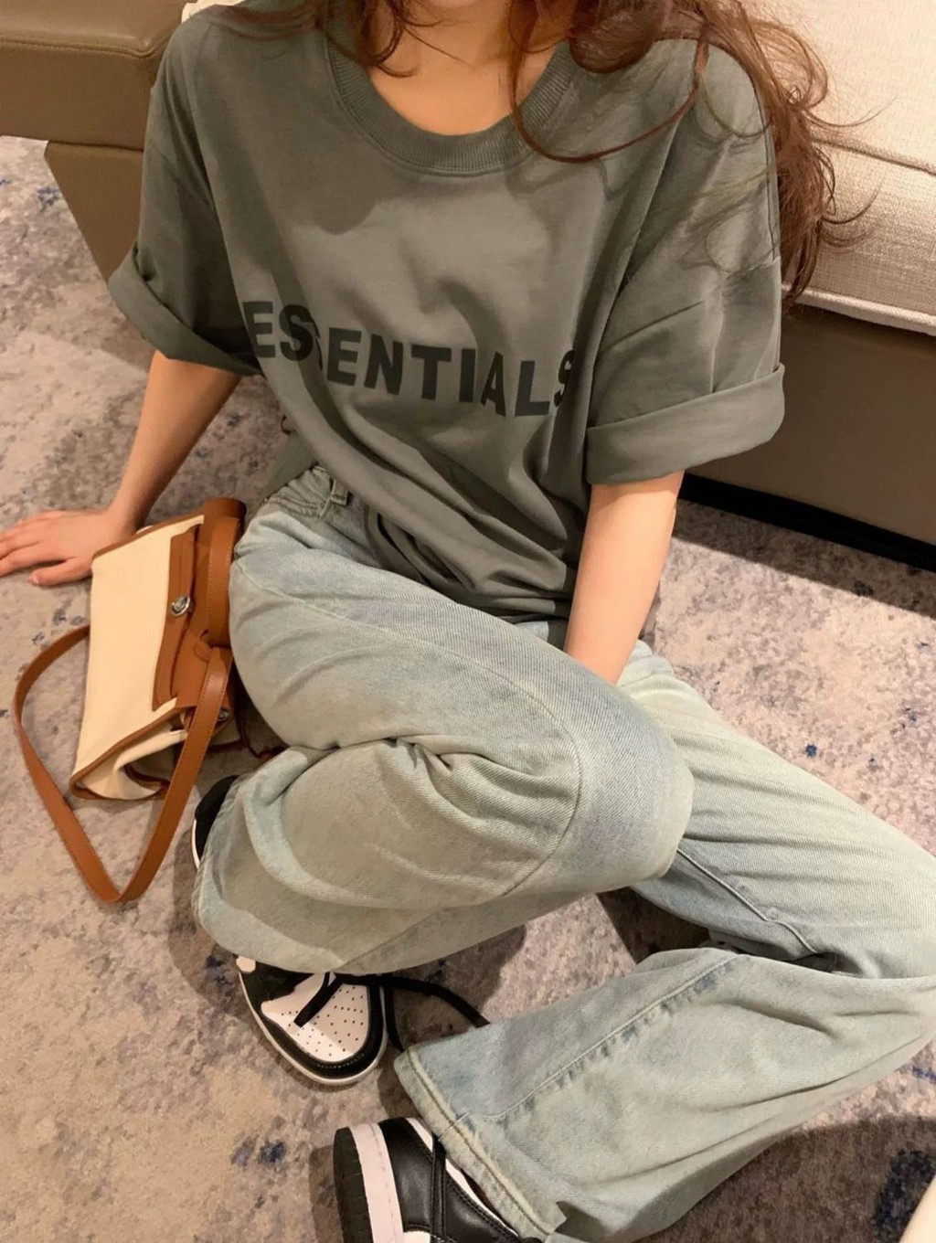 FOG短袖 essential圓領 短袖 T恤 大碼 高街 純棉 男女 上衣 潮ins 寬鬆 體恤CY | 蝦皮購物