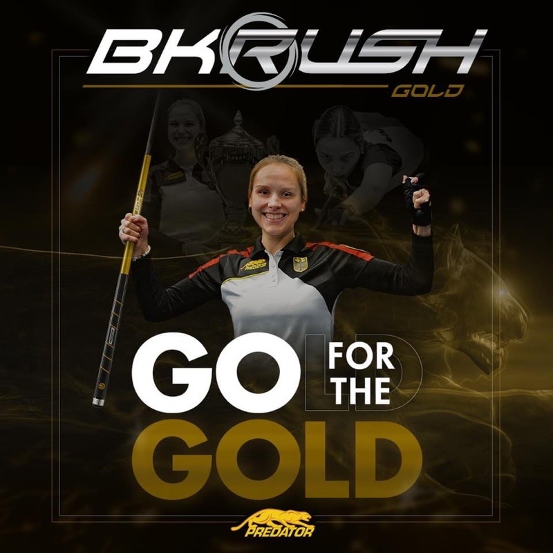 TS撞球】美洲豹Predator BK Rush Gold 金色黑前節衝桿(膠把