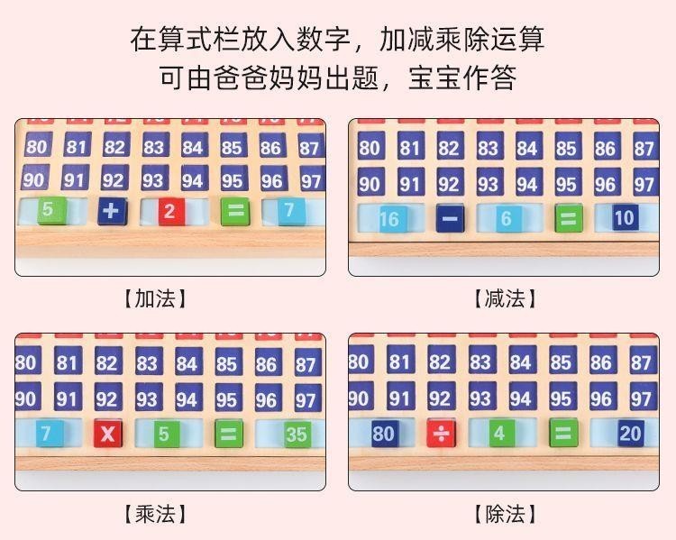【台灣發貨🚚】百數板 蒙氏數學教具 兒童數學啓蒙玩具 幼兒數字學習 1到100數感訓練 益智早教教具 | 蝦皮購物