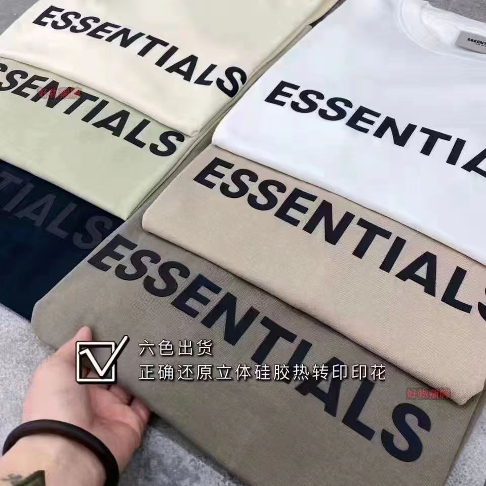 FOG短袖 essential圓領 短袖 T恤 大碼 高街 純棉 男女 上衣 潮ins 寬鬆 體恤CY | 蝦皮購物