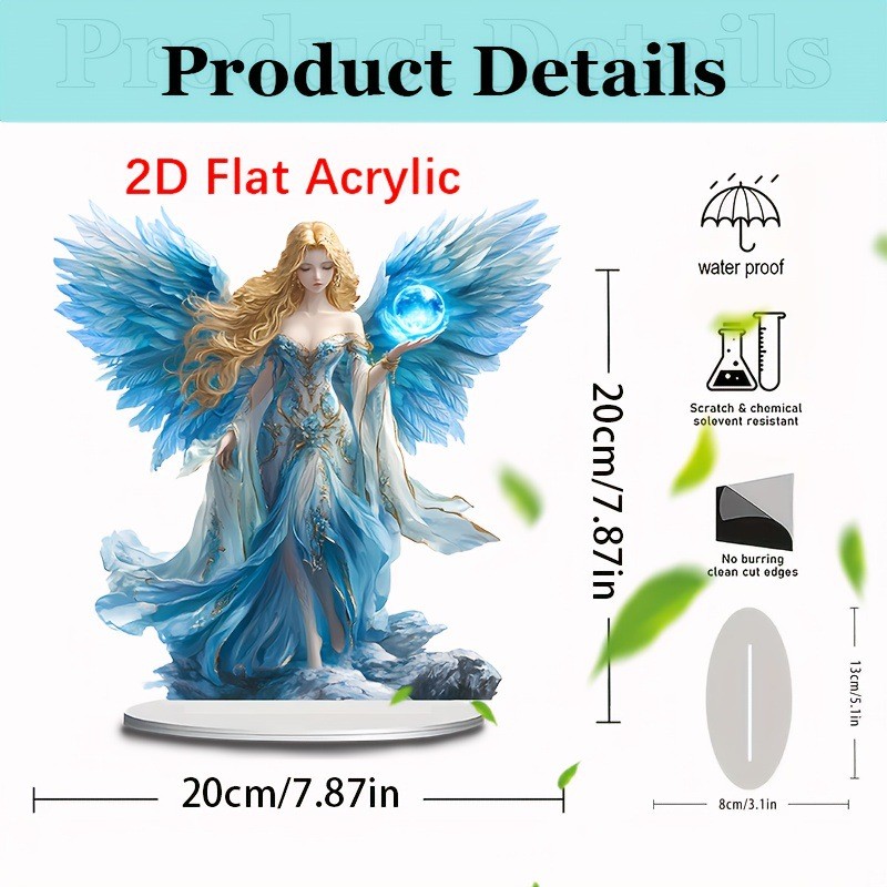 跨境新品 守護天使鵰像亞克力擺件2D平麵裝飾 多功能裝飾節日擺件 | 蝦皮購物