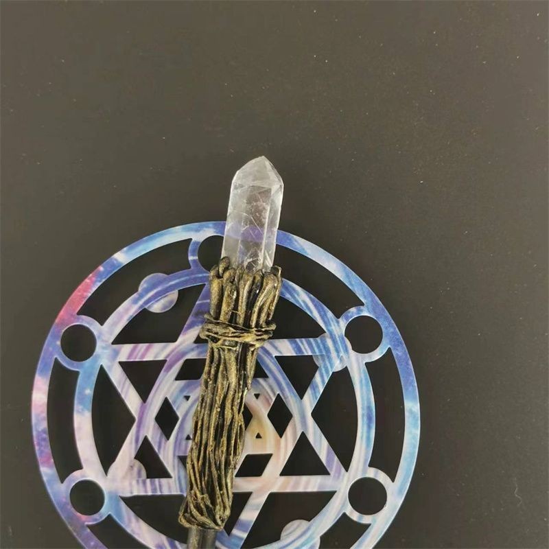 🔥臺灣出貨🔥定製水晶石魔杖僊女魔法棒手杖權杖水晶原石手工diy原創COS道具 EPDY | 蝦皮購物