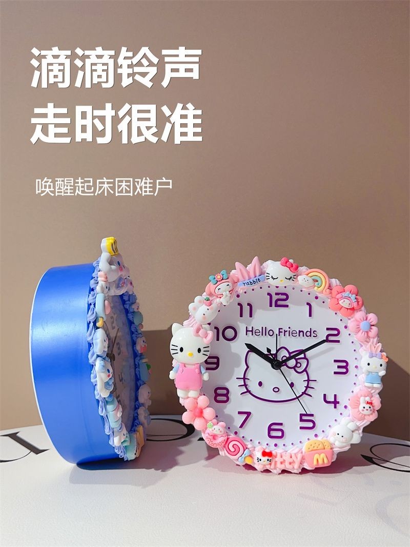 鬧鐘 時鐘 卡通小鬧鍾學生用電子時鍾錶卡通兒童起床神器靜音床頭可愛鬧鈴 | 蝦皮購物