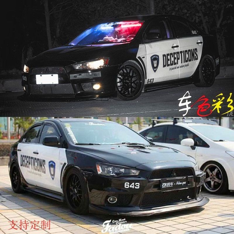 可開發票三菱翼神改裝車貼EVO藍瑟菱悅V3 速霸路WRX翼豹美國警車裝飾貼紙 汽車貼紙 車身貼紙 拉花貼紙 RSCZ | 蝦皮購物