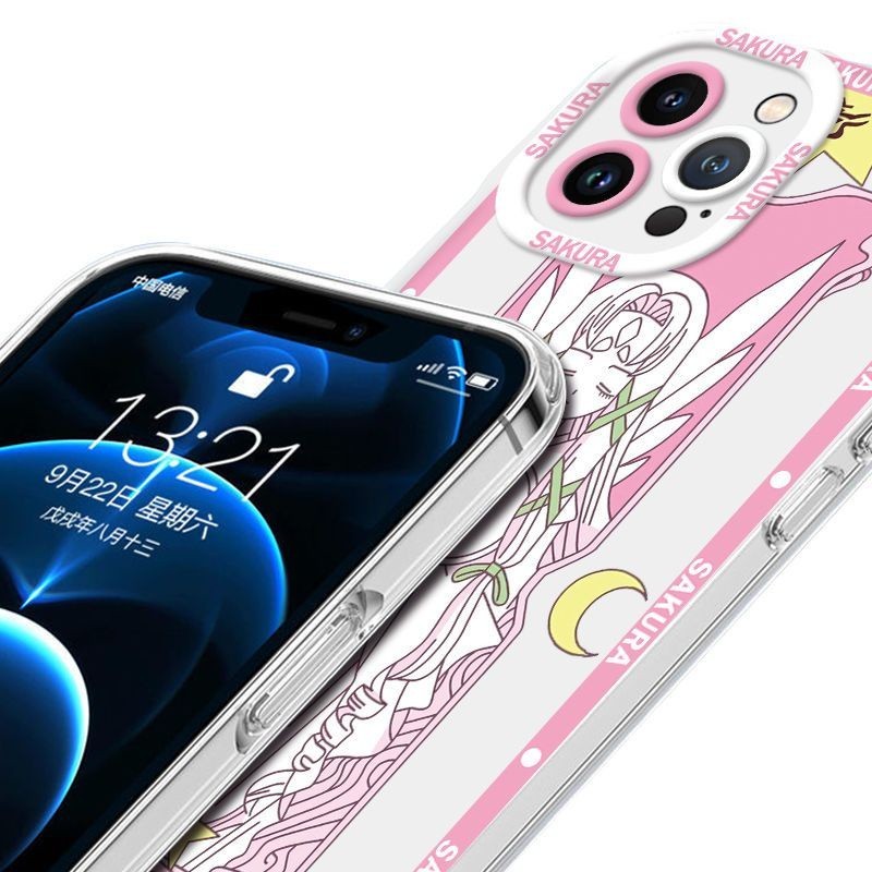 庫洛魔法使手機殼 庫洛魔法使 iPhone蘋果14promax百變小櫻12閨蜜庫洛牌11硅膠全包天使眼 KVCW | 蝦皮購物