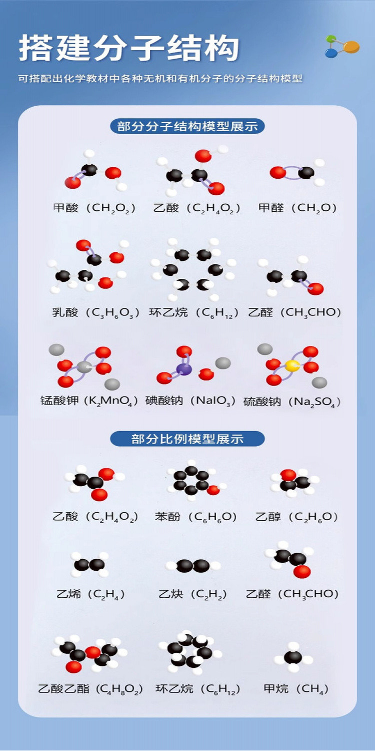 新款初高中化學分子結構模型球棍比例有機物球棍模型中學實驗器材 | 蝦皮購物