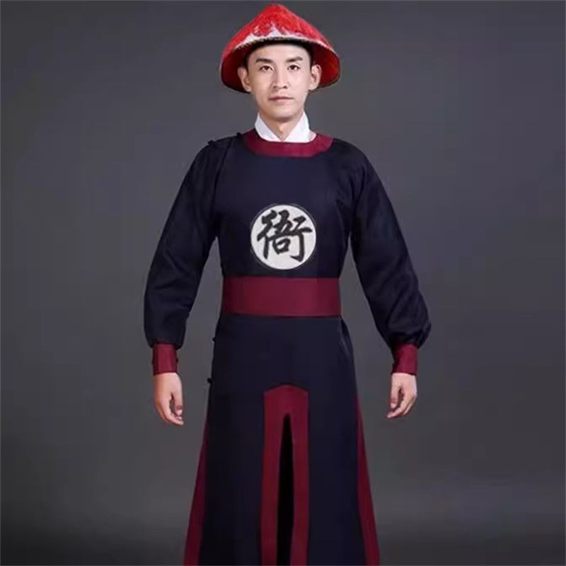 可開發票 民族服飾 清朝錶演服 清宮服飾 清朝官兵服 古裝衙役清朝官兵官差成人禦前侍衛清代轎夫捕快衙門服士兵演出服 | 蝦皮購物