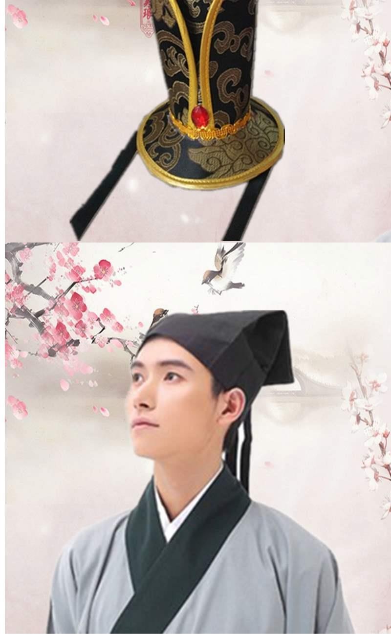 成人禮帽古裝帽子先生書生纔子秀纔帽子古代古裝演出大臣諸葛亮帽諸葛帽子拐外帽紅色冠帽書生帽子舞臺錶演帽子 | 蝦皮購物