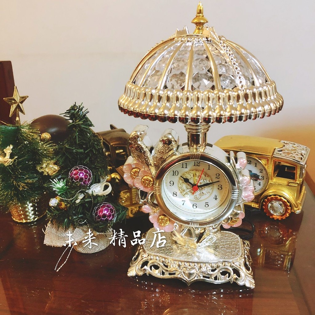 ️小希嚴選 ️The fate家 鬧鍾 時鍾 床頭時鍾 夜燈時鍾 複古時鍾 典歐式時鍾 臥室時鍾 座鍾 臺燈時鍾 客廳 | 蝦皮購物