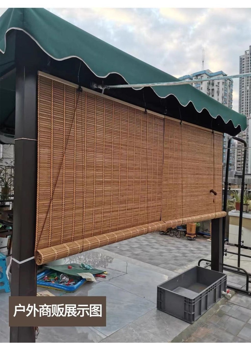 台灣出貨 竹簾戶外防水防黴室外涼亭庭院陽臺遮陽防曬簾隔斷防雨竹窗簾捲簾DG125 | 蝦皮購物