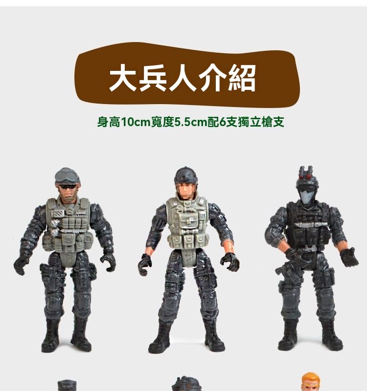 【台灣出貨】可動人偶 模型 模型 軍人警察CS公仔 關節可動人偶套裝玩具兵 10CM男孩军事摆件战争大兵人模型部队玩具 | 蝦皮購物