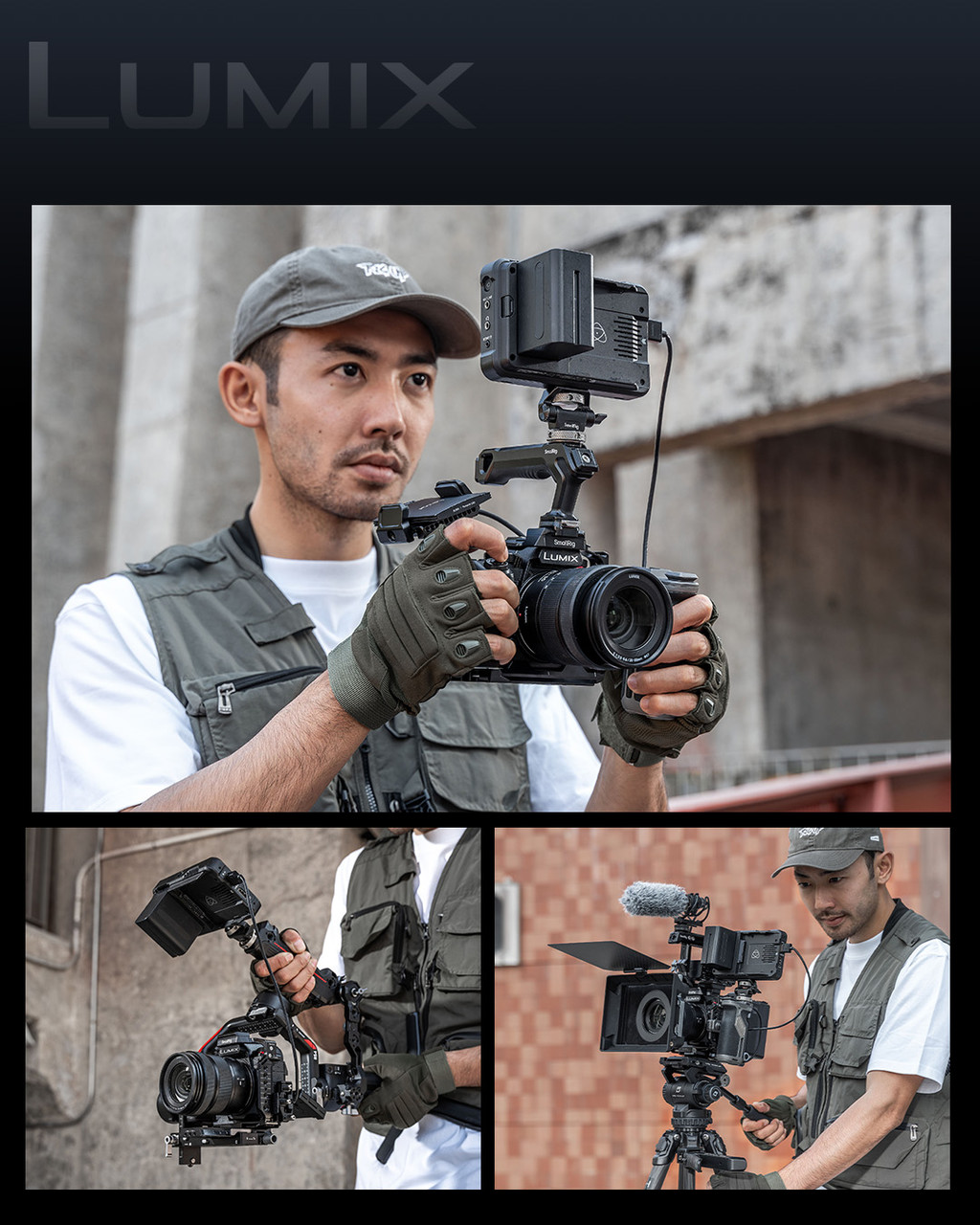 SMALLRIG S1R II Cage Kit voor Panasonic LUMIX S1R II met een Bovenste Handgreep, Kabelklem voor HDMI en USB-C, Ingebouwde Snelkoppelingsplaat voor Arca, met 1/4''-20 en 3/8''-16 Schroefdraadgaten-4903