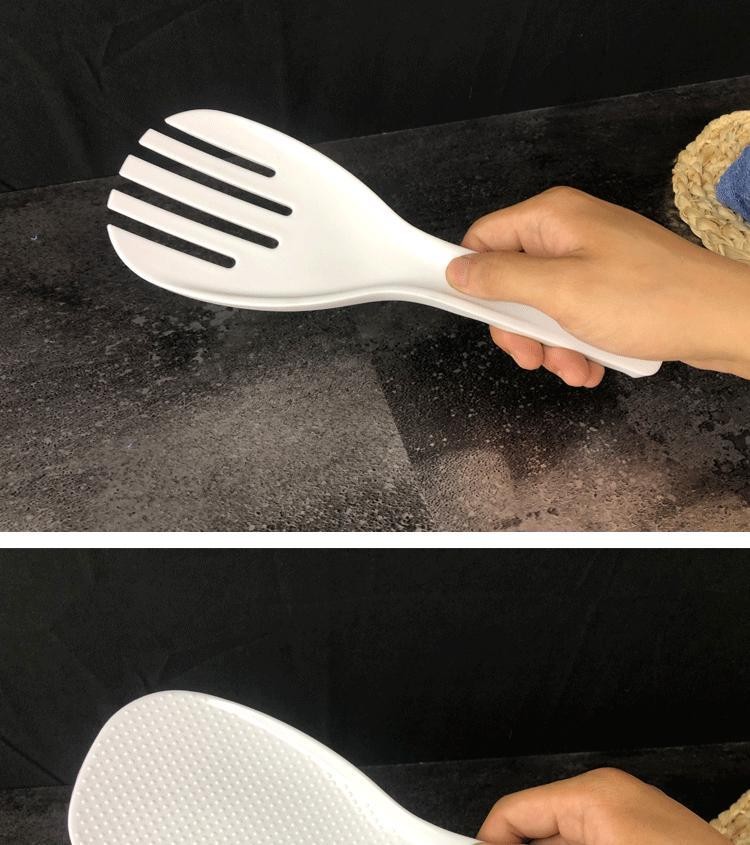 【臺灣熱賣】商用加大加厚大飯勺不沾米飯店飯館餐廳打飯盛飯勺子PP塑料鬆飯叉 | 蝦皮購物
