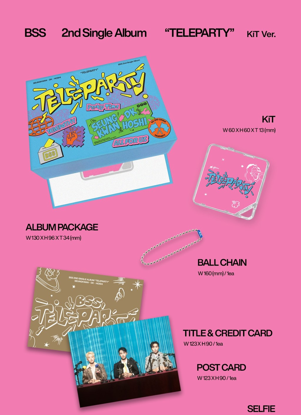 新品未開封 14枚 BSS 'TELEPARTY' 2nd Single Album 「TELEPARTY」 (KiT Ver.) : BSS (SEVENTEEN