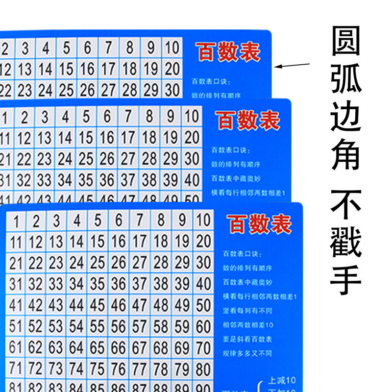 「六鑫科教」百數板百數表蒙氏教具小學一年級數學認識數字1到100乘法口訣學具 | 蝦皮購物