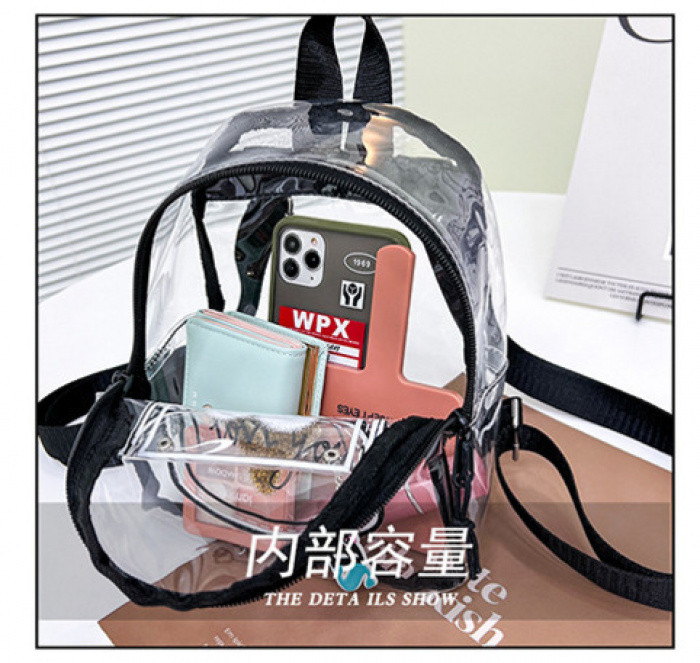 透明包包 果凍包 pvc包包 透明手提袋 透明側背包 新款PVC女包透明雙肩包後背包糖果色防水學生高考包大容量 | 蝦皮購物
