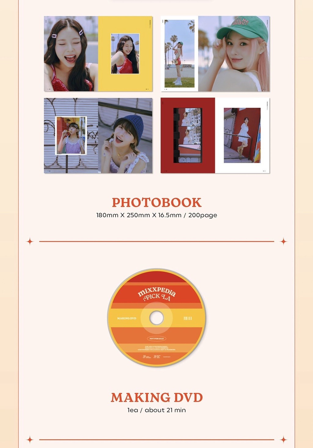 NMIXX miXXPEDia PICK LA 写真集 へウォン ポラロイド NMIXX MIXXPEDIA: PICK LA - JYP SHOP