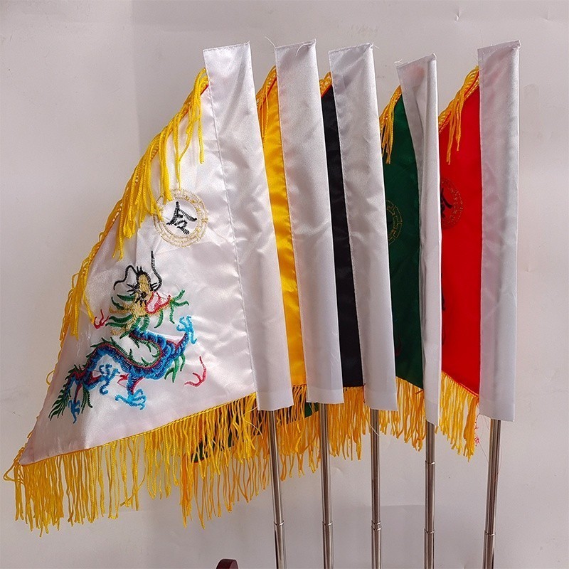 道家 雙面 刺繡 五色 令旗 五龍 仙家 五方 五營 兵馬旗 底座 全套 儀式 法器 宗教用品 風水 招財旗 | 蝦皮購物