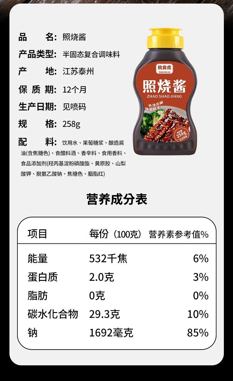 0脂肪 照燒醬 蜜汁醬 叉燒醬 家用 照燒醬汁 商用醬料 廣式拌飯醬料 HNAR | 蝦皮購物