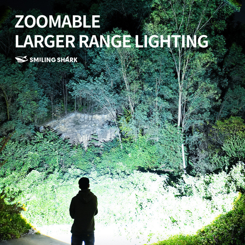 Outdoor double light highlight flashlight telescopic zoom | 蝦皮購物