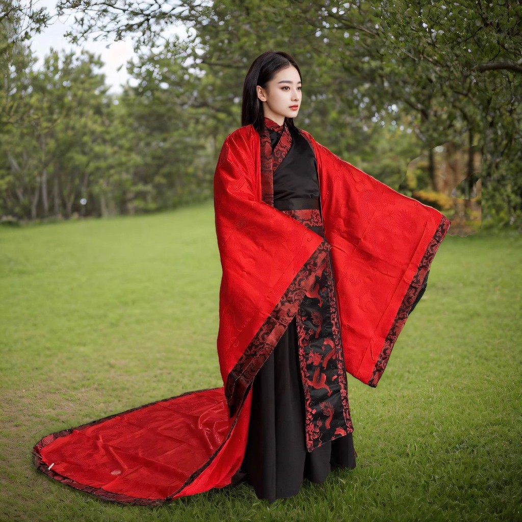 新中式cosplay古代帥氣秦始皇古裝天子漢武帝王服裝男龍袍長拖尾 EEJG | 蝦皮購物