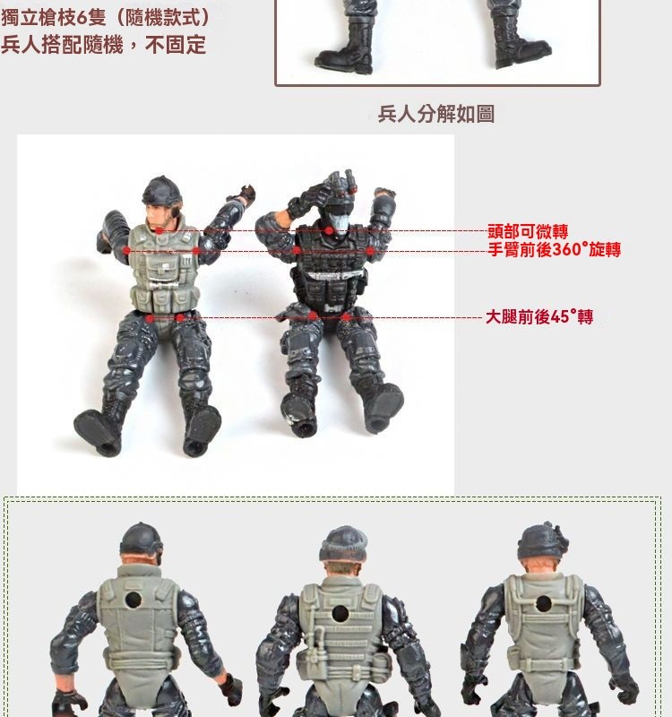 【台灣出貨】可動人偶 模型 模型 軍人警察CS公仔 關節可動人偶套裝玩具兵 10CM男孩军事摆件战争大兵人模型部队玩具 | 蝦皮購物