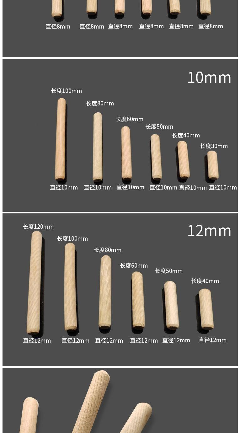 🔥臺灣出貨🔥圓木肖木塞木棒木榫棒斜紋木釘楔子床配件木栓木銷木楔家具連接件 | 蝦皮購物