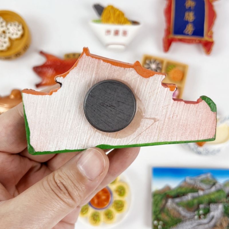 【臺灣出貨】創意北京美食冰箱貼3d立體旅遊紀念品磁性貼萬裏長城烤鴨天安門 蝦皮購物 