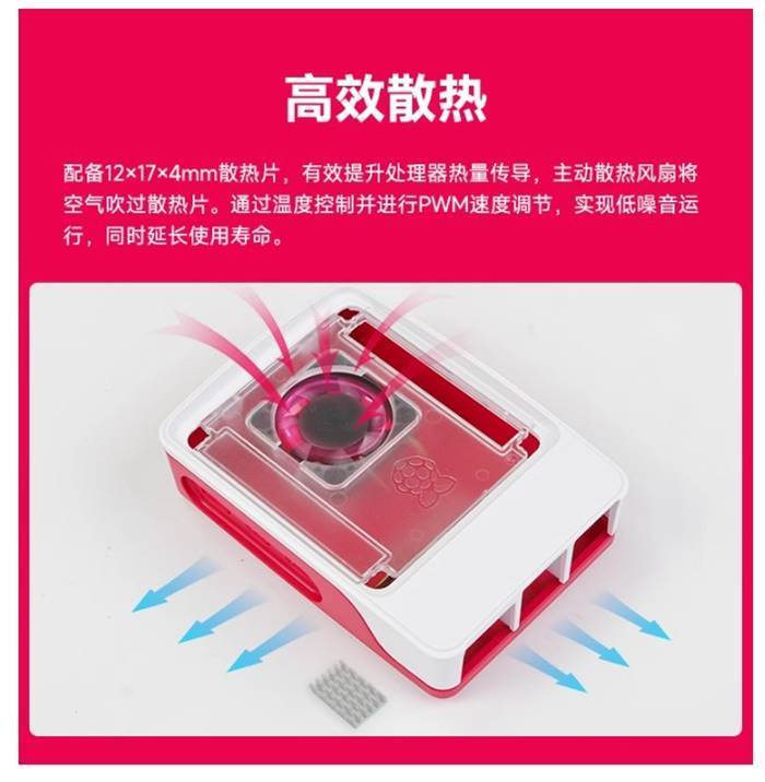 〔德源〕Raspberry Pi 5 Case - Red/White 原廠外殼（附風扇）紅白外殼、Pi5 草莓外殼 | 蝦皮購物