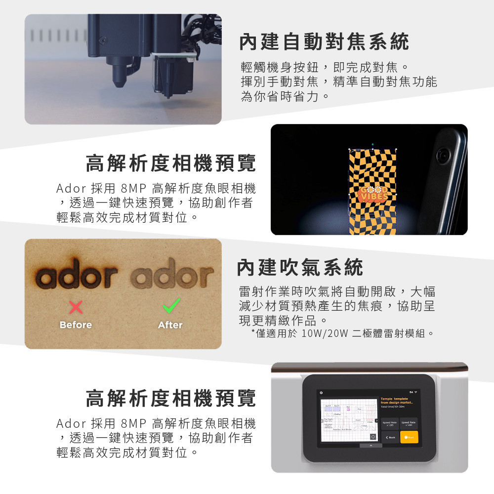 【有購豐】FLUX Ador 彩色列印雷射切割機｜一機完成雕刻、切割、彩色列印 | 蝦皮購物