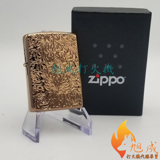 旭成】《現貨》正品Zippo 49703 玫瑰金盔甲雕刻煤油打火機情人節禮物