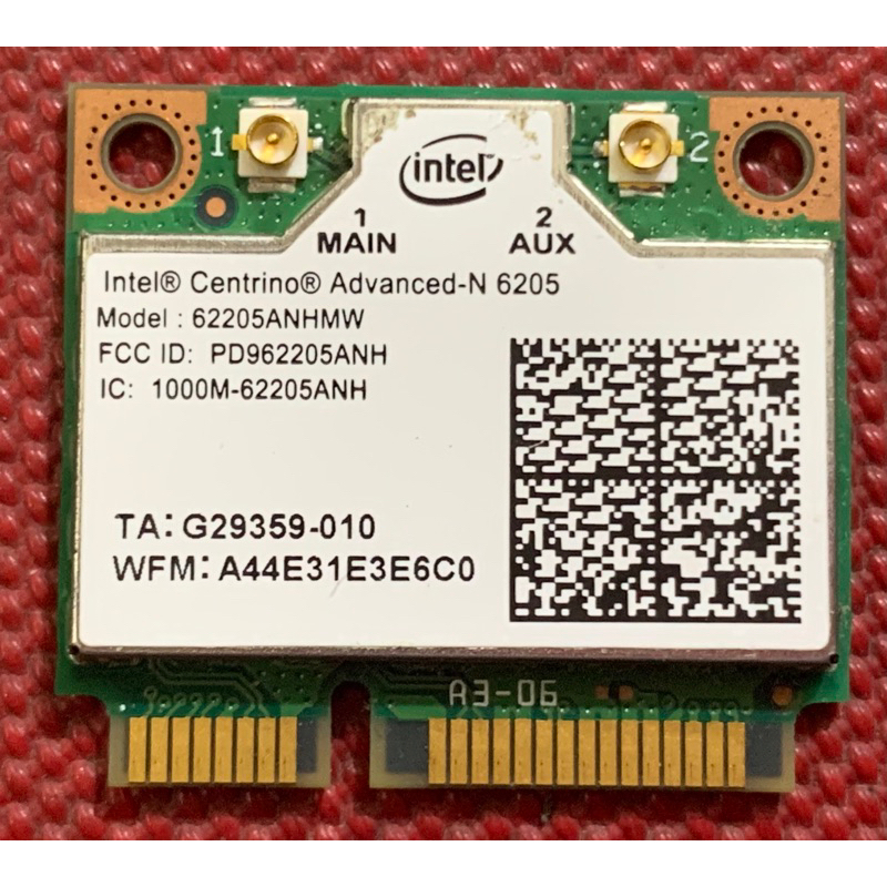 Intel® Centrino® AdvancedN 6205 62205ANHMW 雙頻 筆電用無線網卡 蝦皮購物