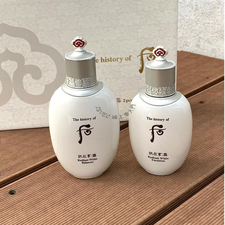 🐾花甲E姊🐾貨在台🐾 WHOO 后拱辰享雪美白水乳套盒雪白美肌禮盒化妝水
