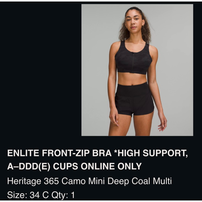 Enlite Front-Zip Bra High Support, A-DDD(E) Cups