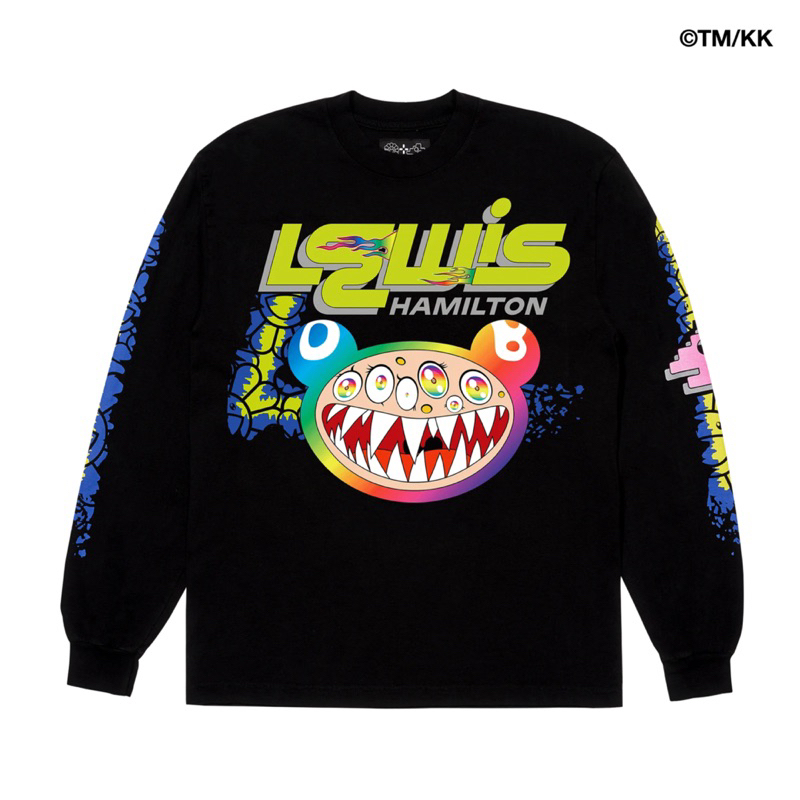 現貨村上隆x Lewis Hamilton Flame Out Long Sleeve Black 薄長袖 