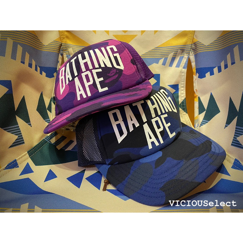 經典復刻A BATHING APE BAPE COLOR CAMO NYC MESH CAP 迷彩網帽帽子