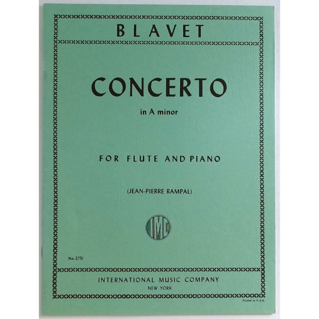 【全新福利品】【樂譜】Blavet Concerto in A minor for Flute and Piano 蝦皮購物