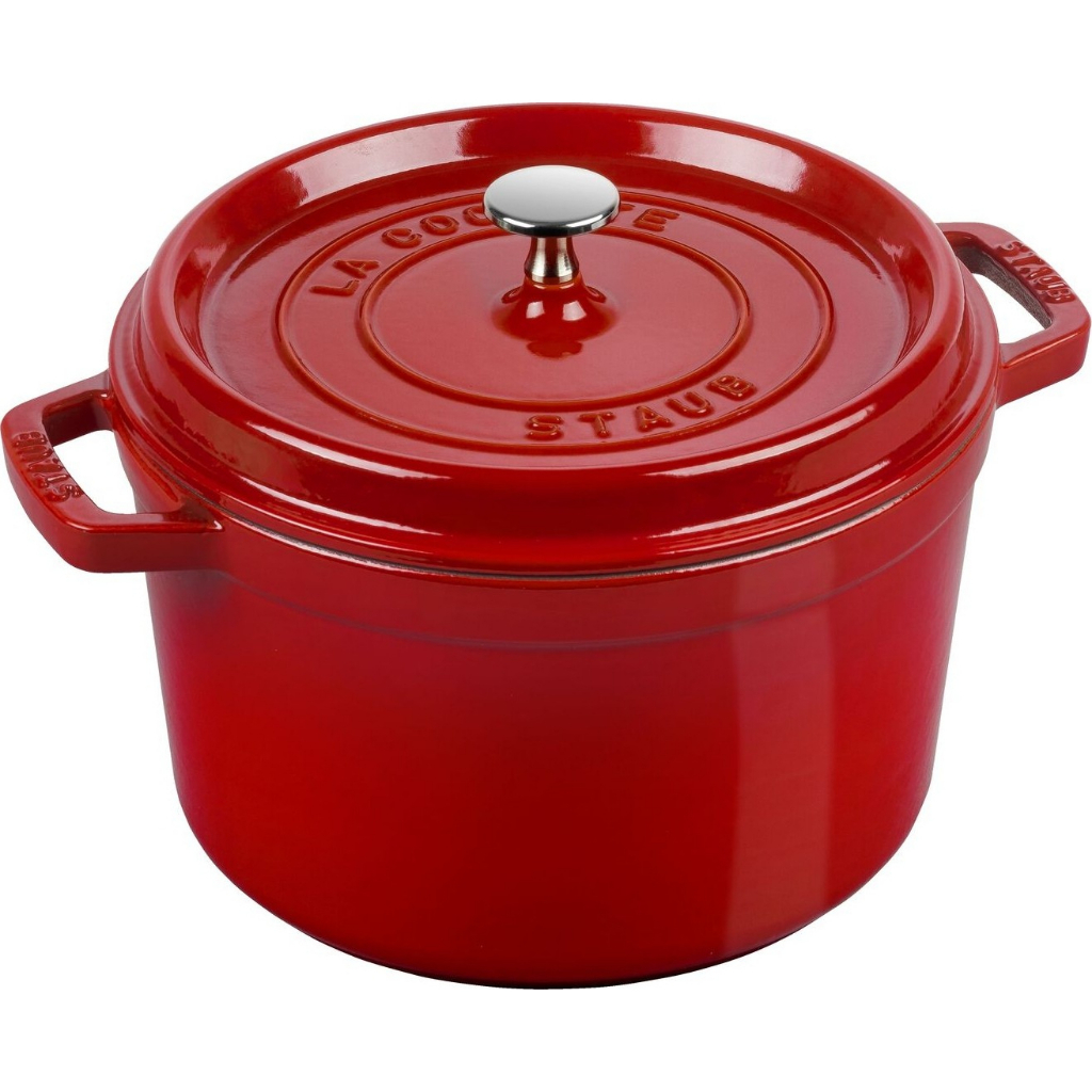 割引購入 法國Staub La Cocotte 24cm 鑄鐵鍋加深鍋琺瑯鍋圓形湯鍋燉鍋四色 調理器具