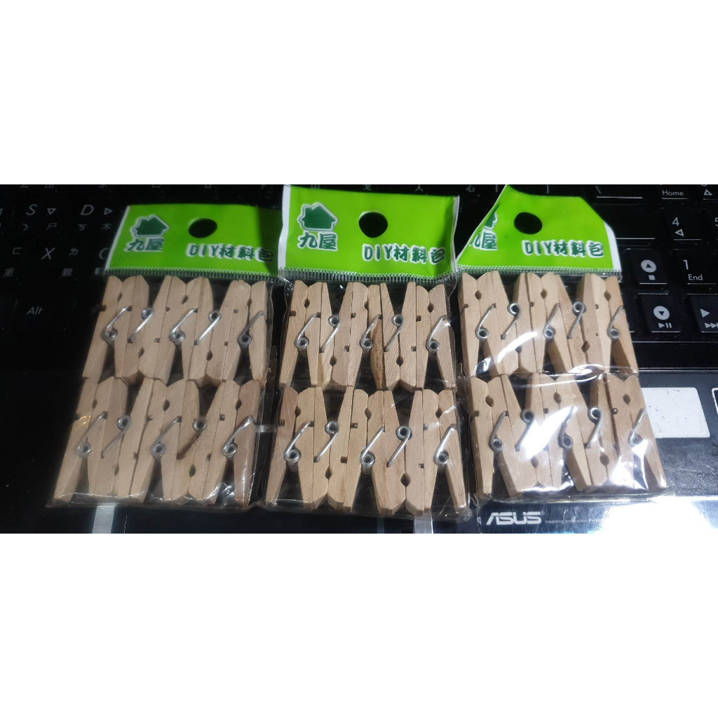 原木迷你木夾 DIY 35mm x 20入/2包 小木夾 便利木夾 相片木夾 裝飾木夾 | 蝦皮購物