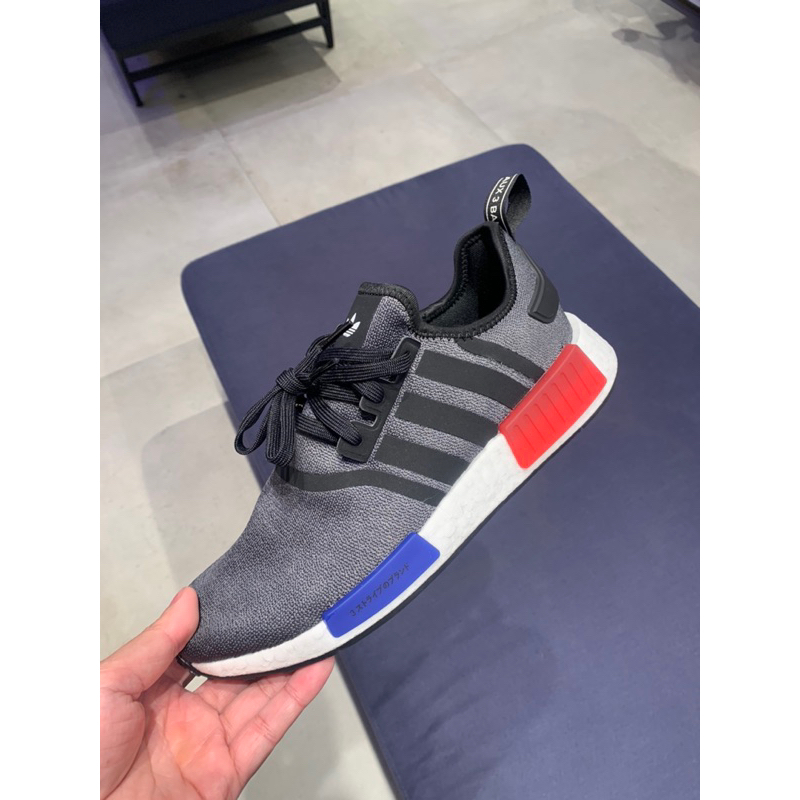 Adidas nmd r1 grey red clearance blue