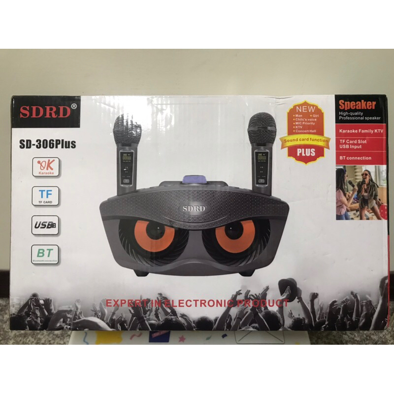 貓頭鷹 SD-306 PLUS 卡拉OK SDRD SD-306 雙麥克風 消除原音 藍牙KTV 卡啦貓 家庭KTV | 蝦皮購物