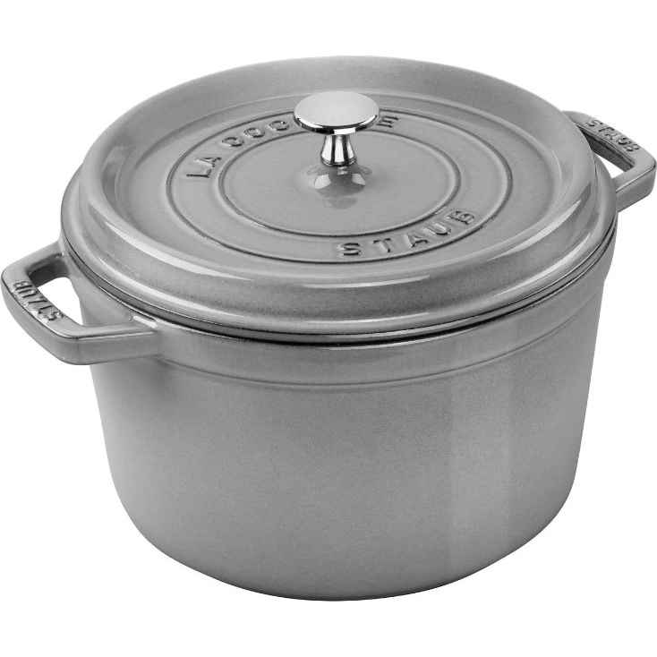 法國Staub La Cocotte 24cm 鑄鐵鍋加深鍋琺瑯鍋圓形湯鍋燉鍋多色任選