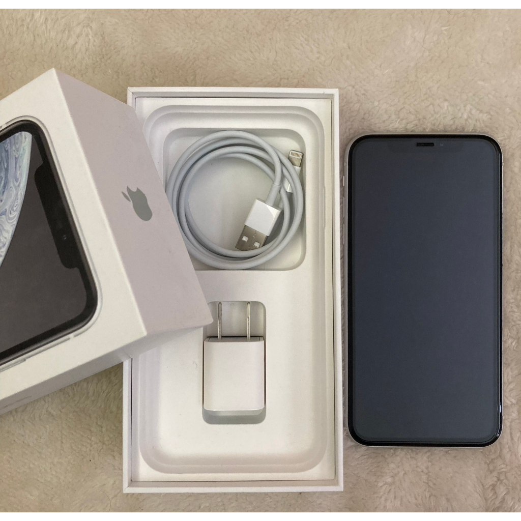 Apple iPhone XR 64GB 白二手有盒6.1吋| 蝦皮購物