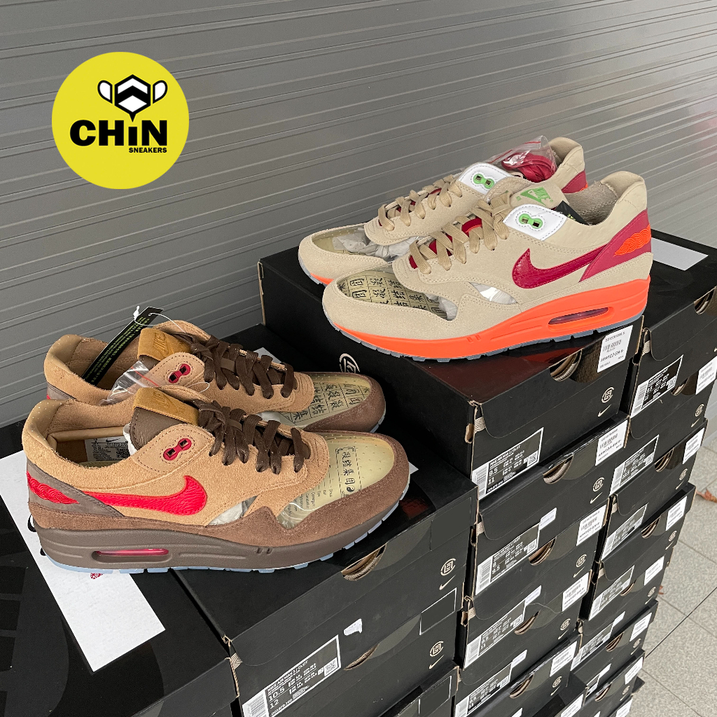 ☆CHIN代購☆CLOT Nike Air Max 1 死亡之吻 茶色 橘紅 陳冠希 DD1870-200-100 現貨 | 蝦皮購物